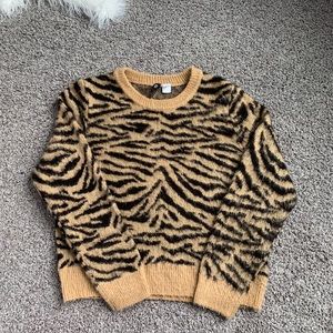 H&M zebra print sweater